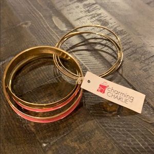 Charming Charlie Pink Bangle Set